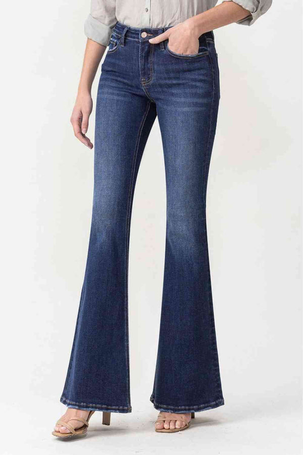 Lovervet Full Size Joanna Midrise Flare Jeans | 1mrk.com