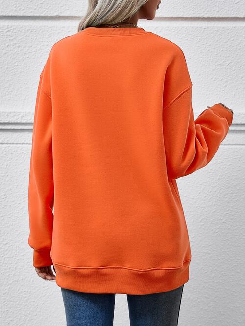 LIVE CHRISTMAS Drop Shoulder Round Neck Sweatshirt |1mrk.com