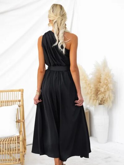 Ruched One Shoulder Dress |1mrk.com