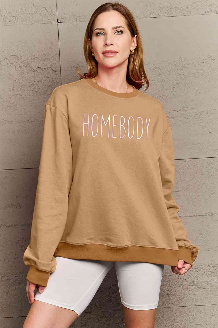 Simply Love Full Size HOMEBODY Graphic Sweatshirt |1mrk.com