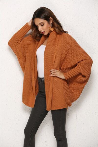 Open Front Batwing Sleeve Cardigan |1mrk.com