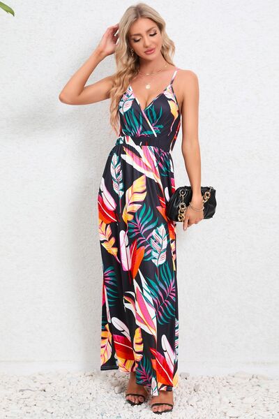 Printed Surplice Maxi Cami Dress | Trendsi