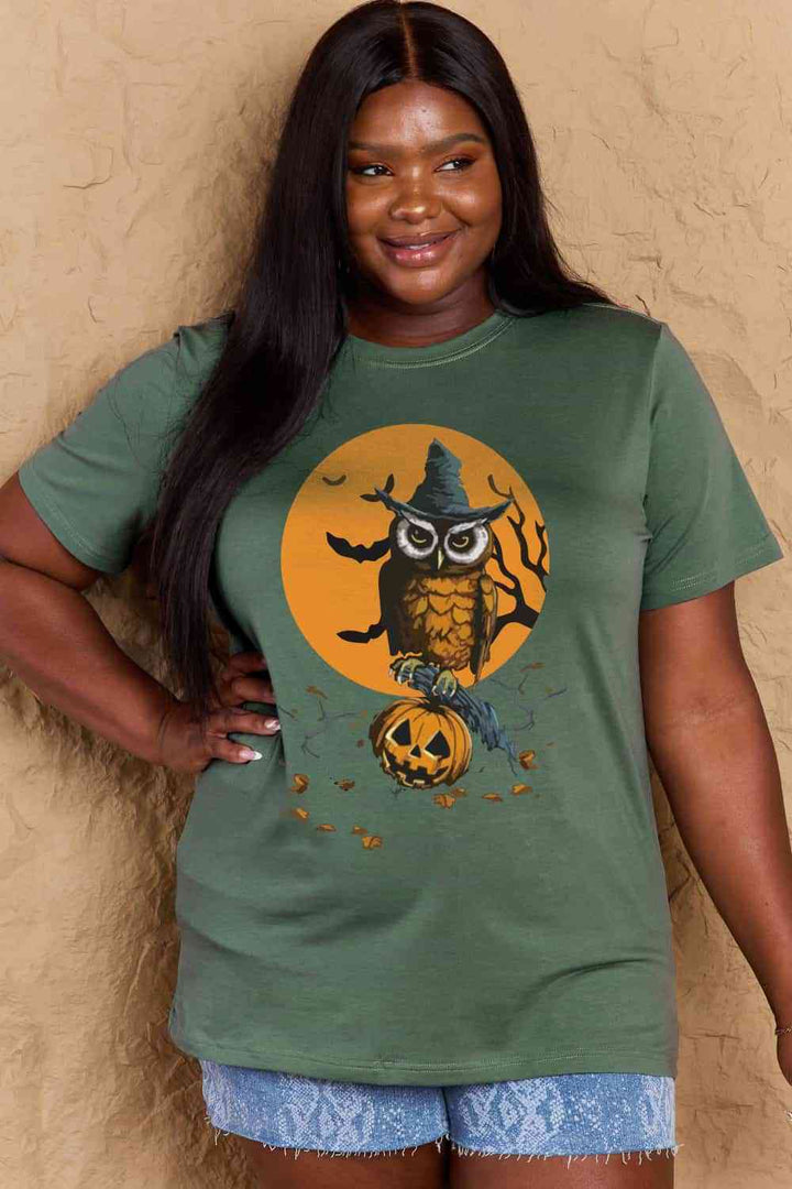 Simply Love Full Size Holloween Theme Graphic Cotton T-Shirt | 1mrk.com