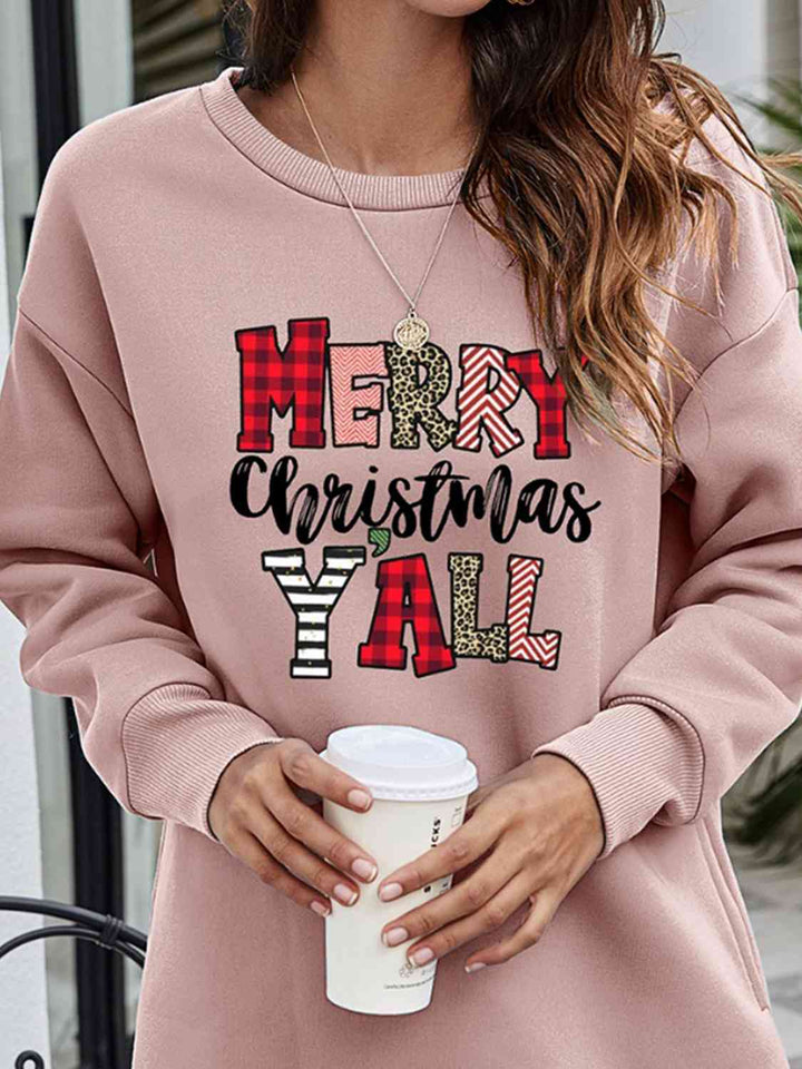 MERRY CHRISTMAS Y'ALL Graphic Sweatshirt |1mrk.com