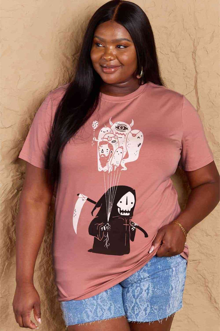 Simply Love Full Size Death Graphic T-Shirt | 1mrk.com