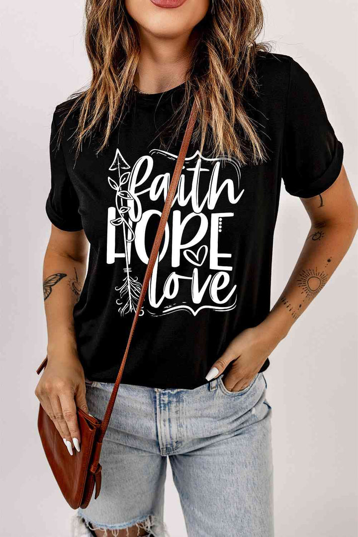 FAITH HOPE LOVE Graphic Tee Shirt | 1mrk.com