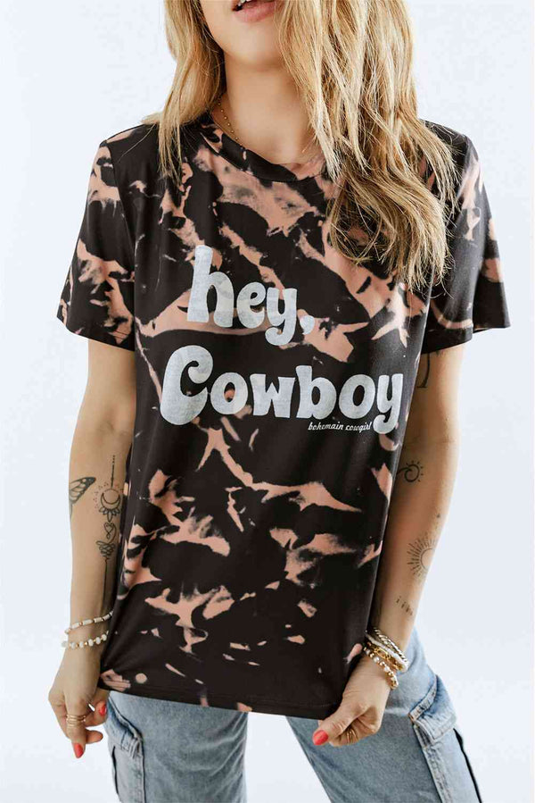 HEY COWBOY BOHEMIAN COWGIRL Graphic Tie-Dye Tee | 1mrk.com