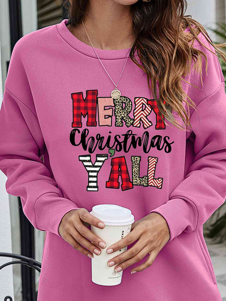 MERRY CHRISTMAS Y'ALL Graphic Sweatshirt |1mrk.com