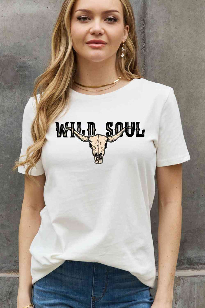 Simply Love Full Size WILD SOUL Graphic Cotton Tee | 1mrk.com