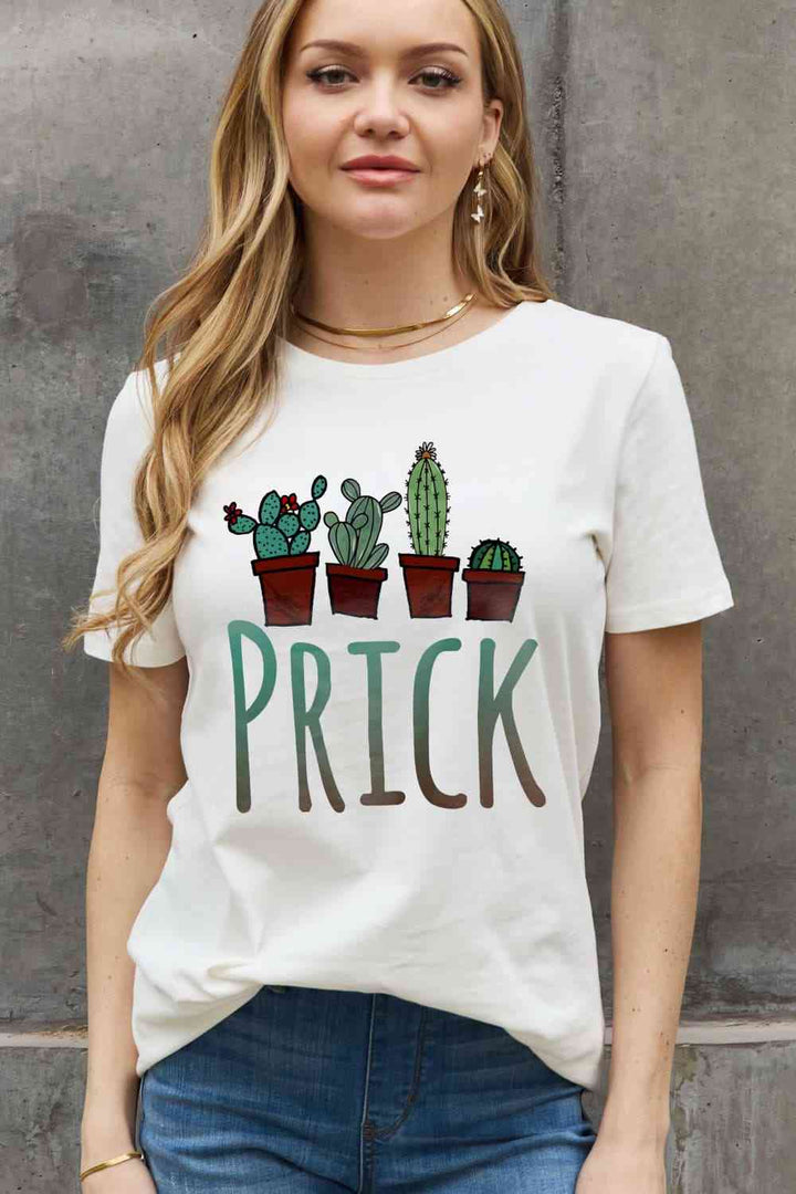 Simply Love Full Size PRICK Graphic Cotton Tee | 1mrk.com