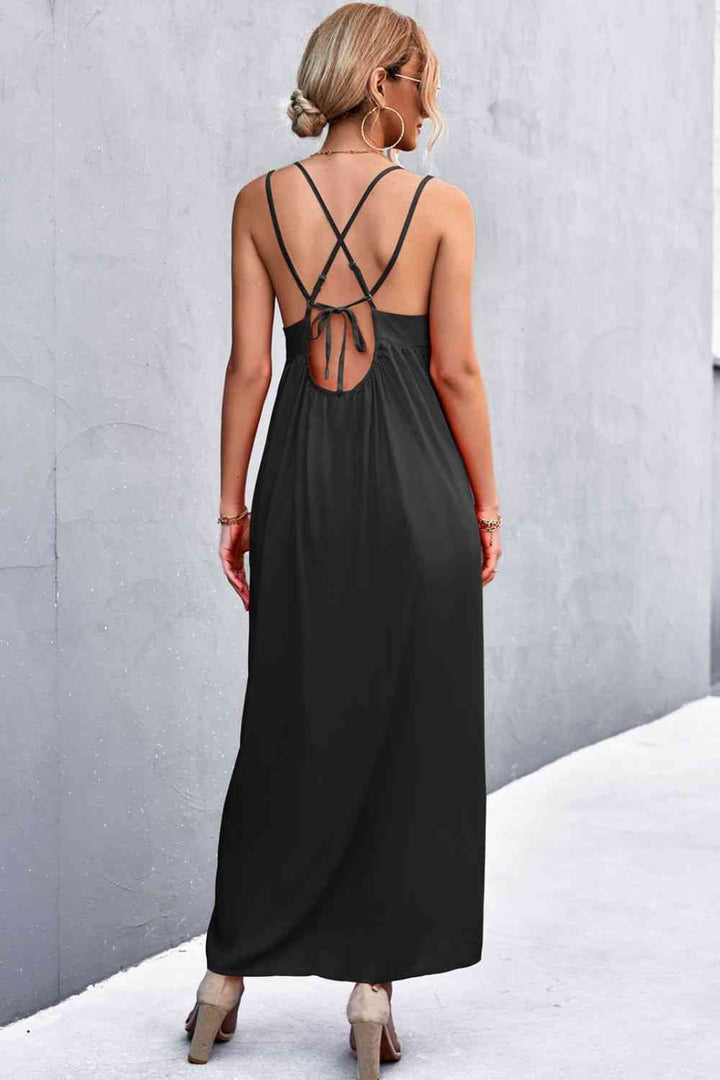 Double Strap Tie Back Dress |1mrk.com