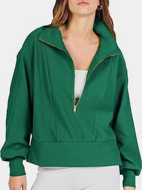 Half Zip Up Collared Sweatshirts |1mrk.com