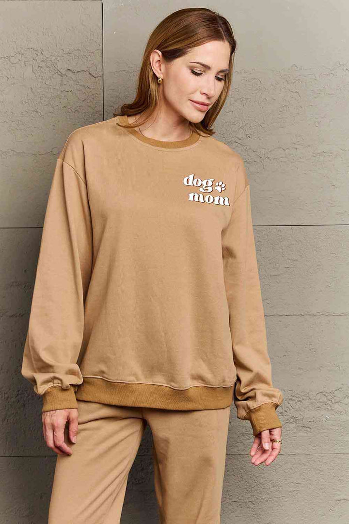 Simply Love Simply Love Full Size Round Neck Dropped Shoulder DOG MOM Graphic Sweatshirt |1mrk.com