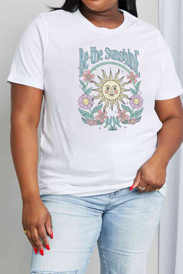 Simply Love Simply Love Full Size BE THE SUNSHINE Graphic Cotton Tee | 1mrk.com