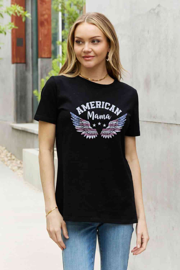 Simply Love AMERICAN MAMA Graphic Cotton Tee | 1mrk.com