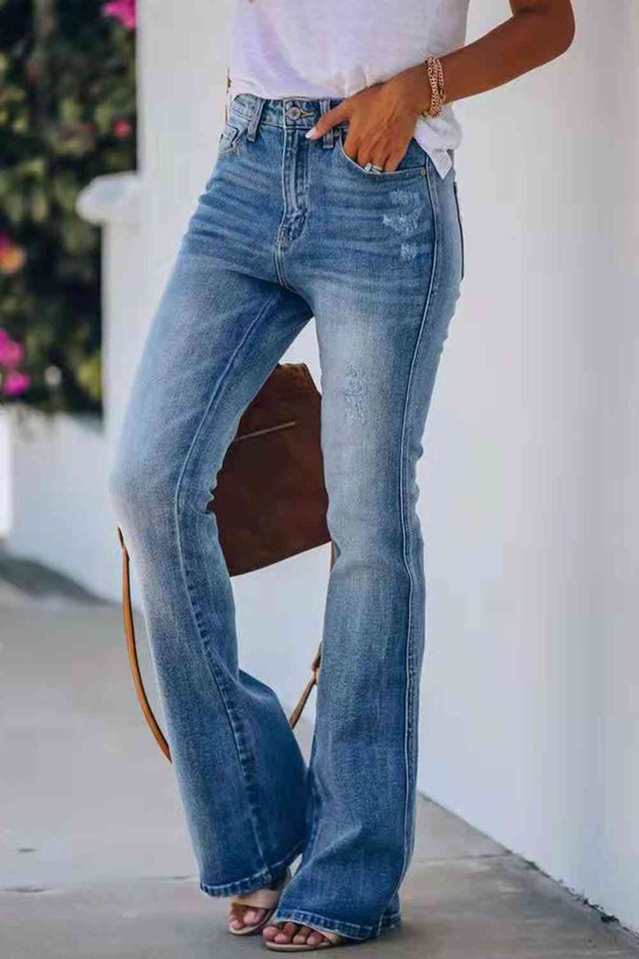 Buttoned Long Jeans |1mrk.com