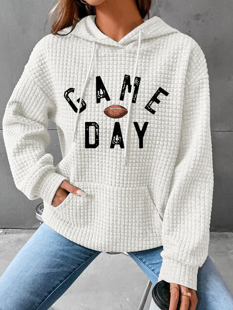 Full Size GAME DAY Graphic Drawstring Hoodie | 1mrk.com