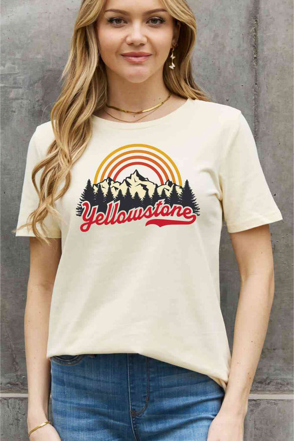 Simply Love Full Size YELLOWSTONE Graphic Cotton Tee | 1mrk.com