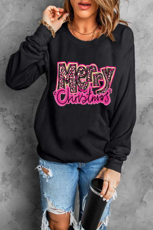 MERRY CHRISTMAS Long Sleeve Sweatshirt |1mrk.com