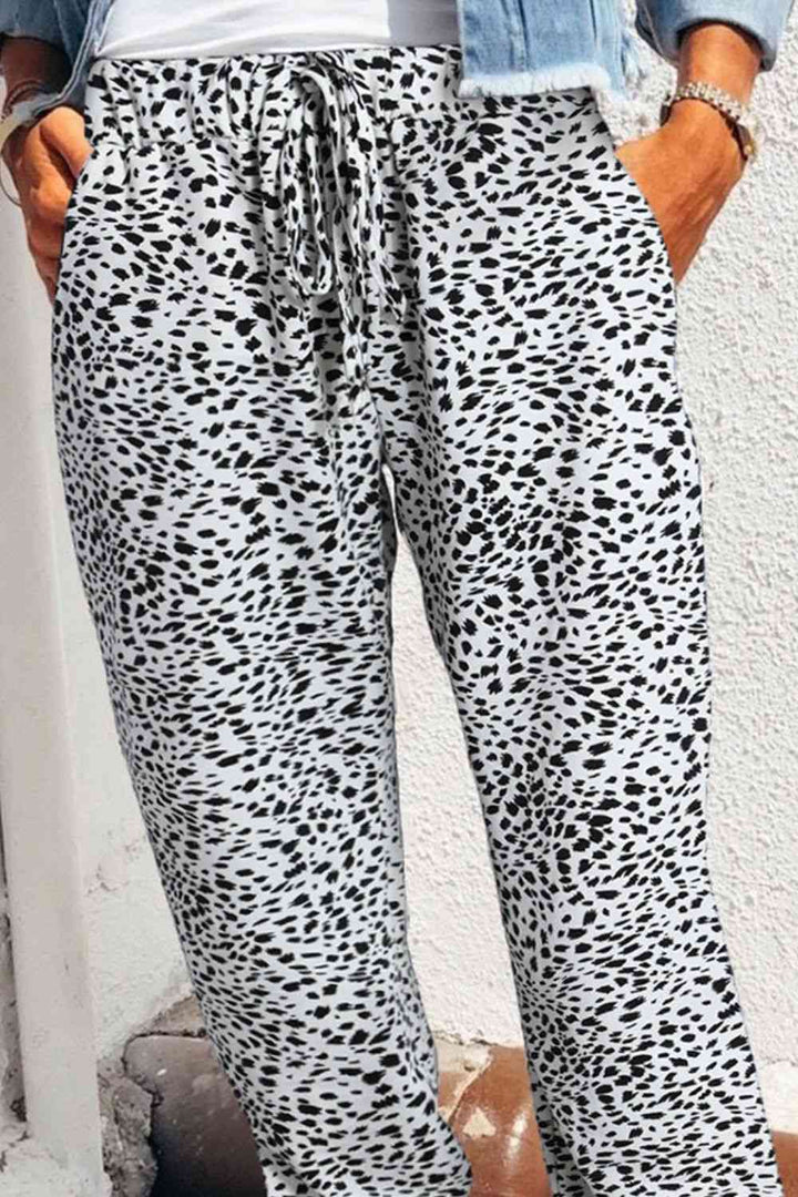 Leopard Pocketed Long Pants | 1mrk.com