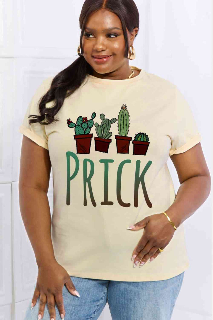 Simply Love Full Size PRICK Graphic Cotton Tee | 1mrk.com