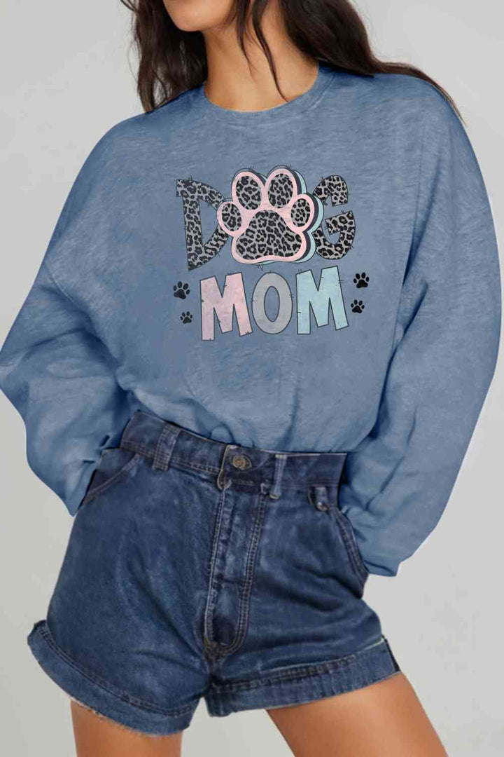 Simply Love Simply Love Full Size DOG MOM Graphic Sweatshirt |1mrk.com