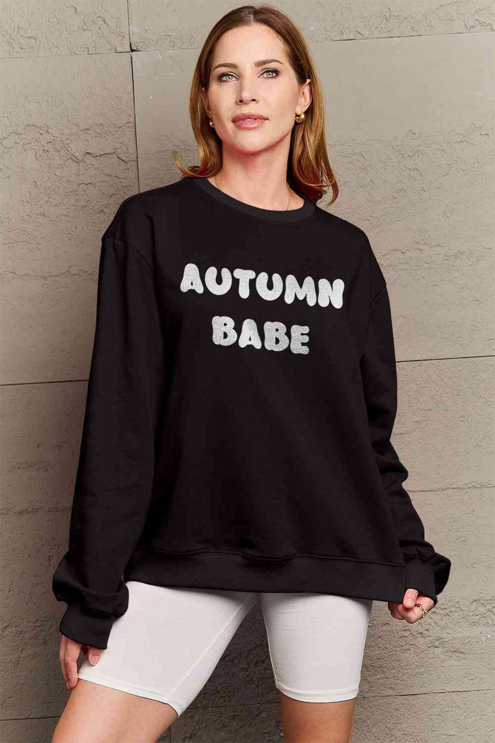 Simply Love Full Size AUTUMN BABE Graphic Sweatshirt |1mrk.com