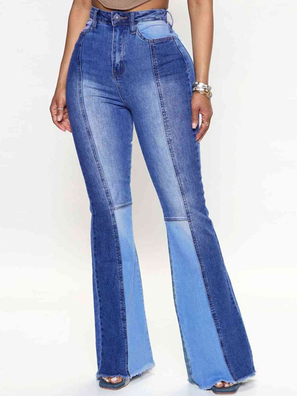 Wide Leg Raw Hem Jeans | 1mrk.com