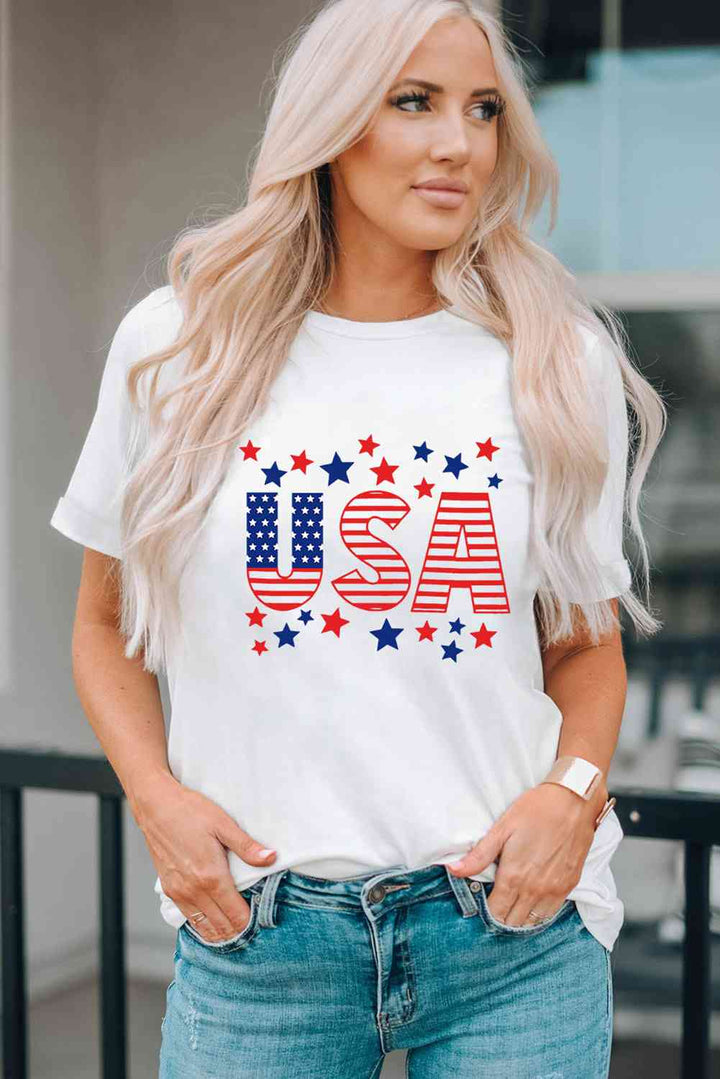 USA Star and Stripe Graphic Tee | 1mrk.com