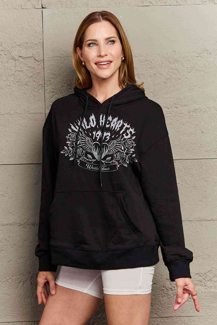 Simply Love Simply Love Full Size WILD HEARTS 1993 WORLD TOUR Graphic Hoodie | 1mrk.com