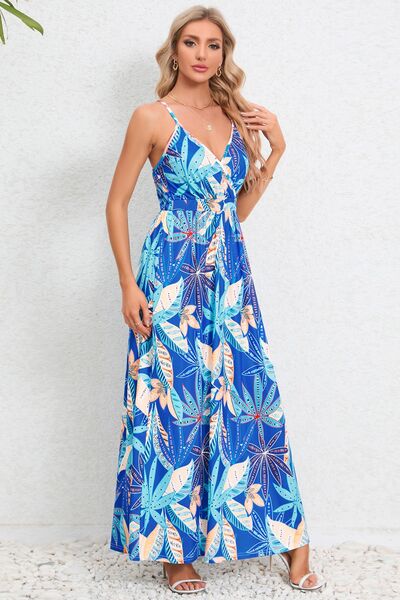 Printed Surplice Maxi Cami Dress | Trendsi