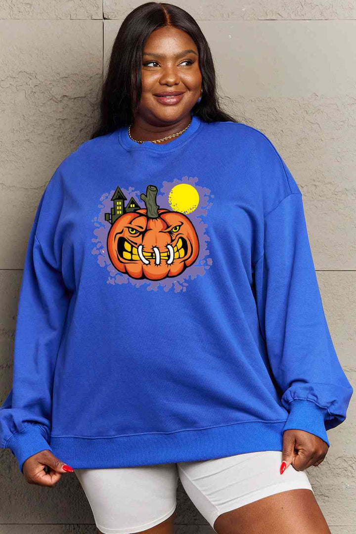 Simply Love Full Size Graphic Round Neck Sweatshirt |1mrk.com