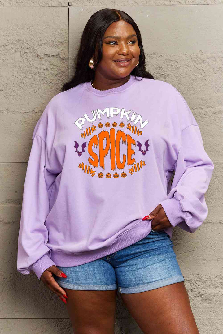 Simply Love Full Size PUMPKIN SPICE Graphic Sweatshirt | 1mrk.com