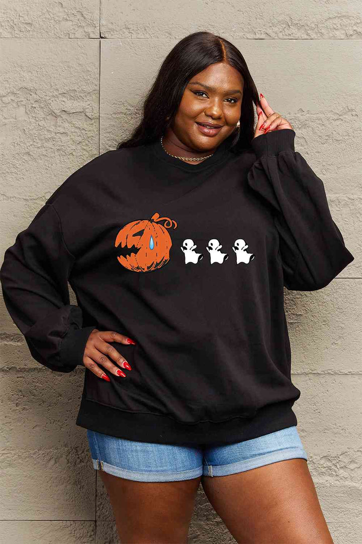 Simply Love Full Size Graphic Dropped Shoulder Sweatshirt |1mrk.com