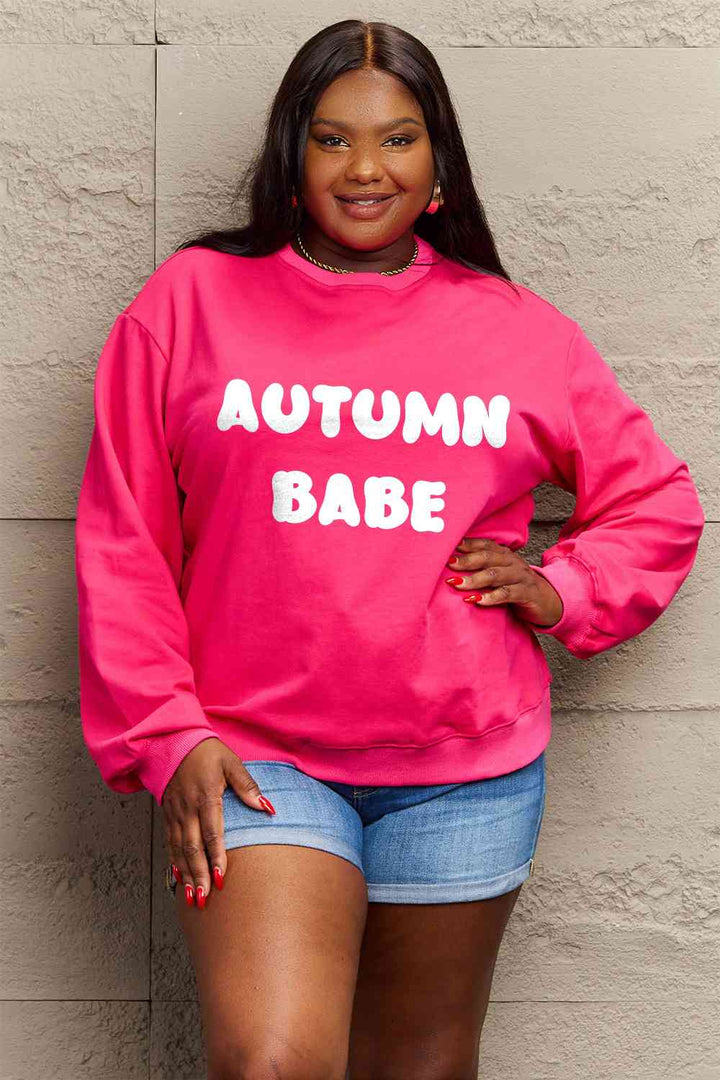 Simply Love Full Size AUTUMN BABE Graphic Sweatshirt |1mrk.com