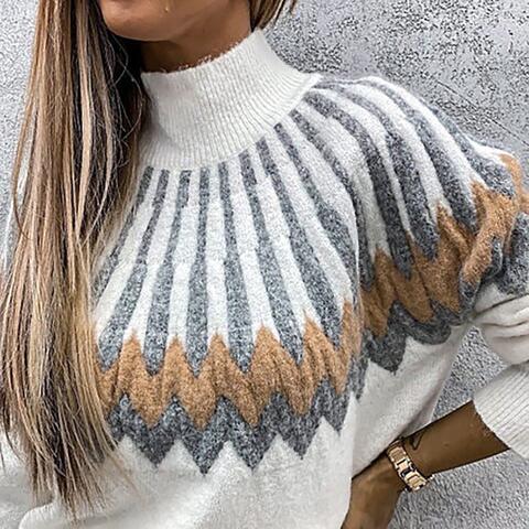 Mock Neck Long Sleeve Sweater |1mrk.com