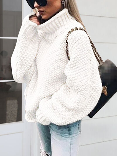 Turtleneck Long Sleeve Sweater | Trendsi