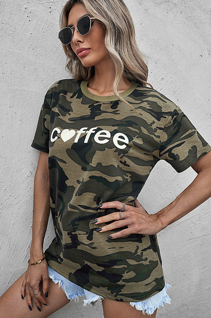 Coffee Graphic Camo Tee | 1mrk.com