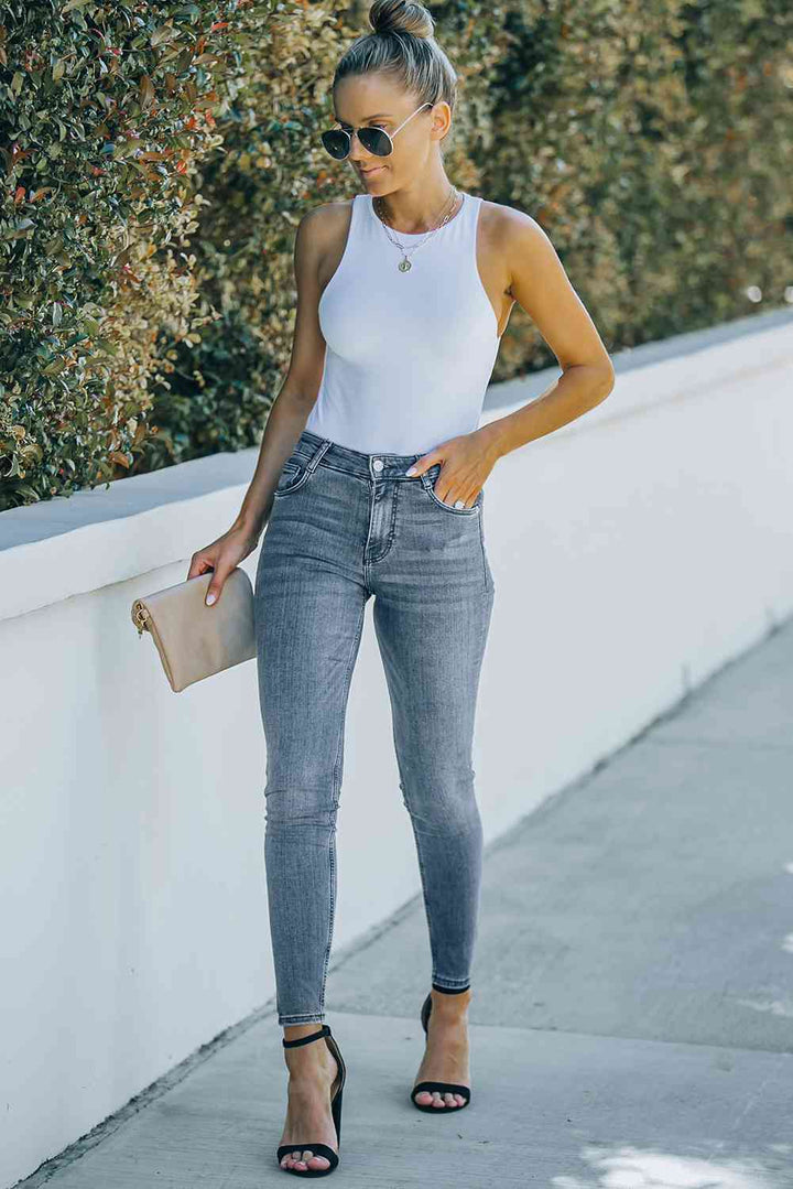 Ankle-Length Skinny Jeans with Pockets | 1mrk.com