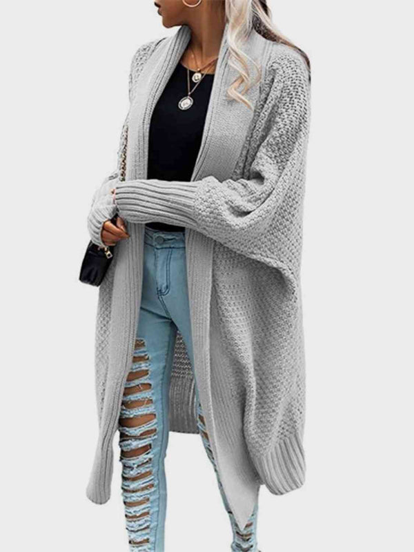 Open Front Long Sleeve Cardigan |1mrk.com