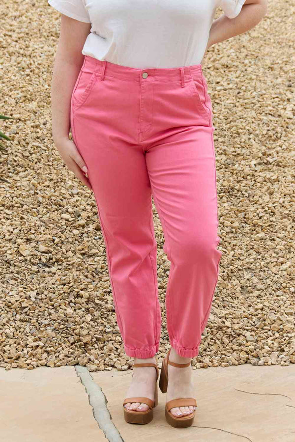 RISEN Caroline Full Size High Waisted Jogger Jeans | 1mrk.com