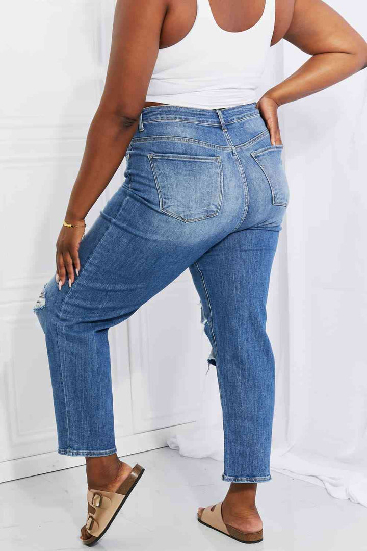 RISEN Full Size Emily High Rise Relaxed Jeans | 1mrk.com