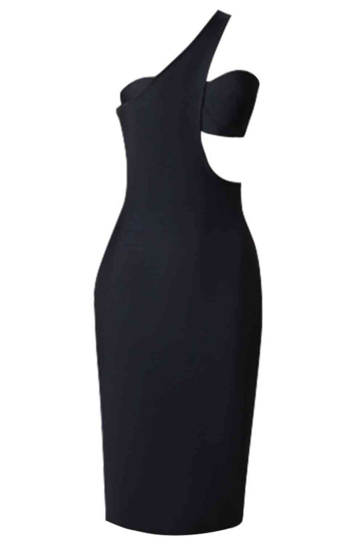 One-Shoulder Cutout Bandage Dress | 1mrk.com