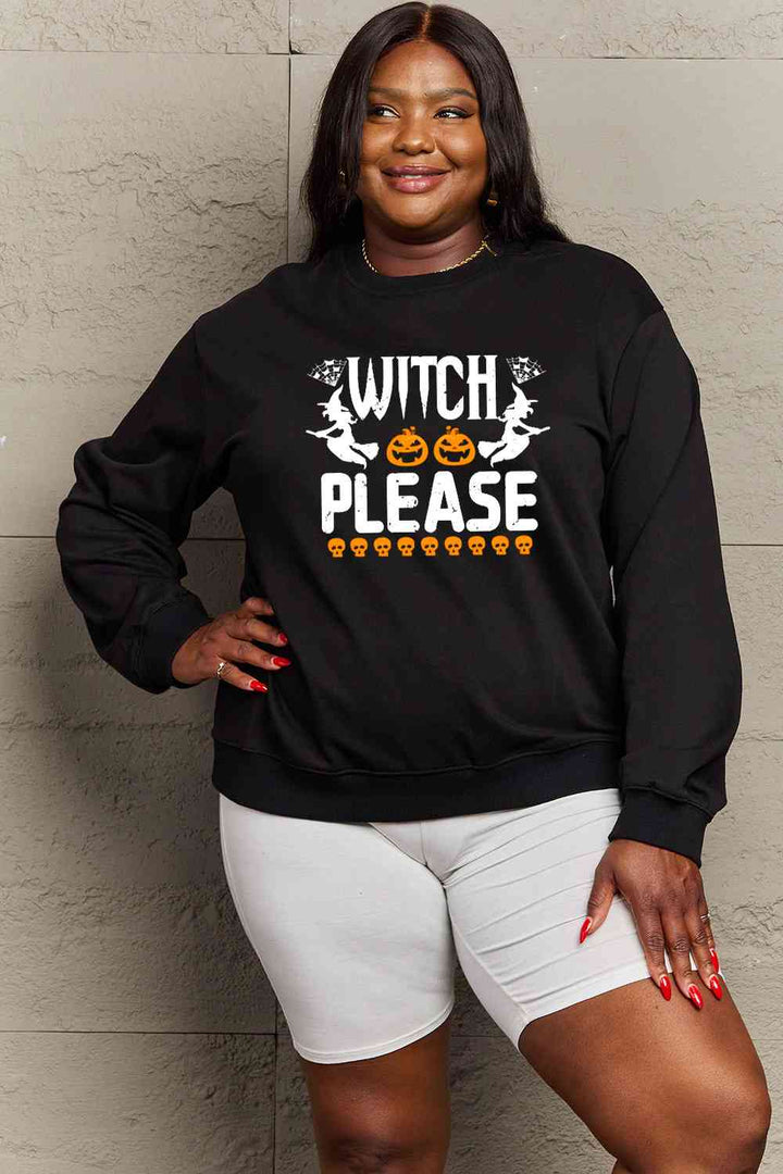 Simply Love Full Size WITCH PLEASE Graphic Sweatshirt |1mrk.com