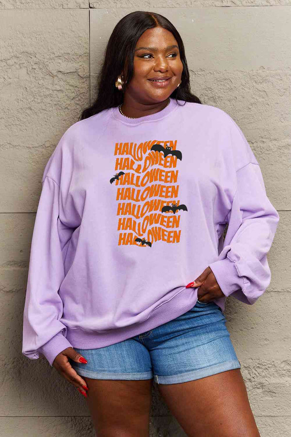 Simply Love Full Size HALLOWEEN Graphic Sweatshirt | Trendsi