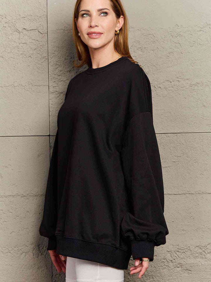 Simply Love Full Size Dropped Shoulder Sweatshirt |1mrk.com