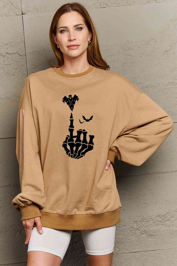 Simply Love Full Size Halloween Element Graphic Sweatshirt |1mrk.com