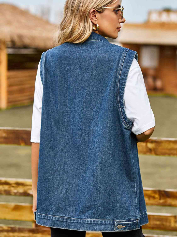 Button Down Denim Vest | 1mrk.com