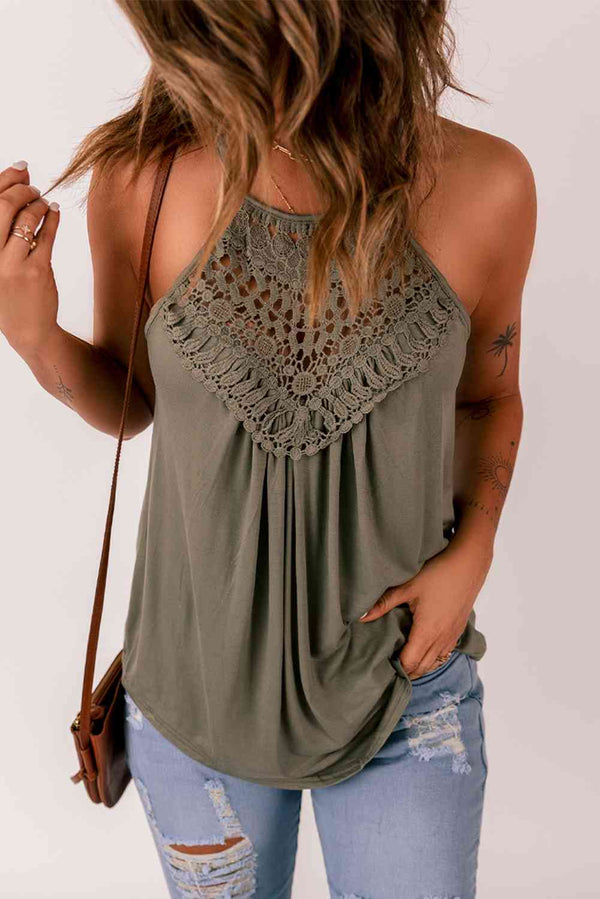 Crochet Lace Detail Tank Top | 1mrk.com