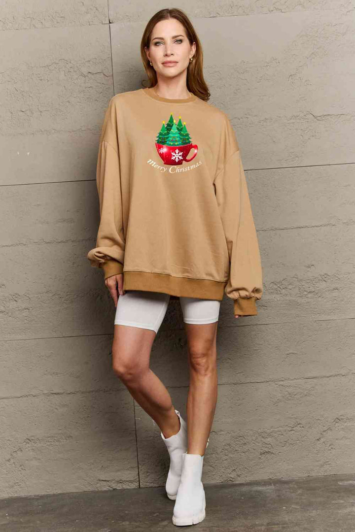 Simply Love Full Size MERRY CHRISTMAS Graphic Sweatshirt |1mrk.com